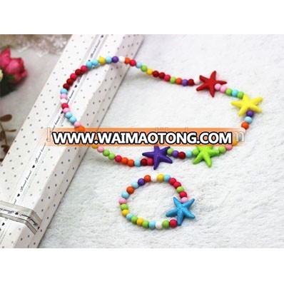 DIY beaded necklace for girls jewelery set bracelet and necklace set