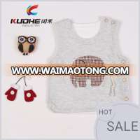 100% cotton spring autumn knitted baby kids waistcoat vests