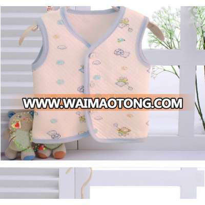 Spring&Autumn 100% cotton baby vest soft clothing infant wristcoat for baby