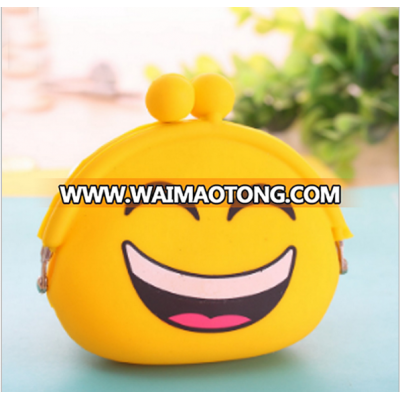 Promotional gifts silicone small coin bag with printed logo