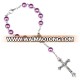 rosaries sideways cross small bead charm bracelet