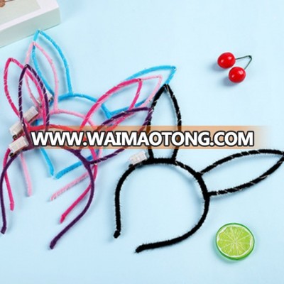 china  wholesale can be customized hot sales of cat ear hair  light headband