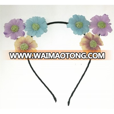 New style  colors flowers   hair heandband with plastic material for baby girl