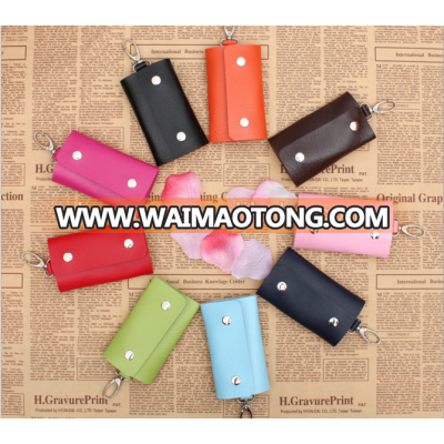 Hot sale colourful OEM Logo Mini factory directly custom leather key bag