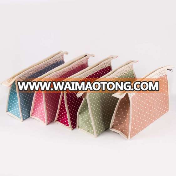 Wholesale Fashion Canvas Cosmetic Bag for Girls